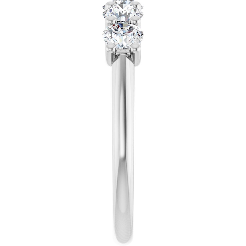Platinum 1 CTW Natural Diamond Anniversary Band