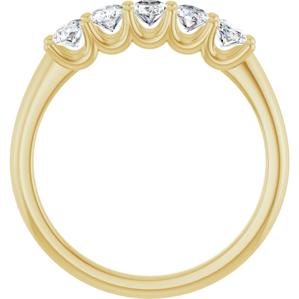 14K Yellow Gold 1 CTW Lab-Grown Diamond Anniversary Band