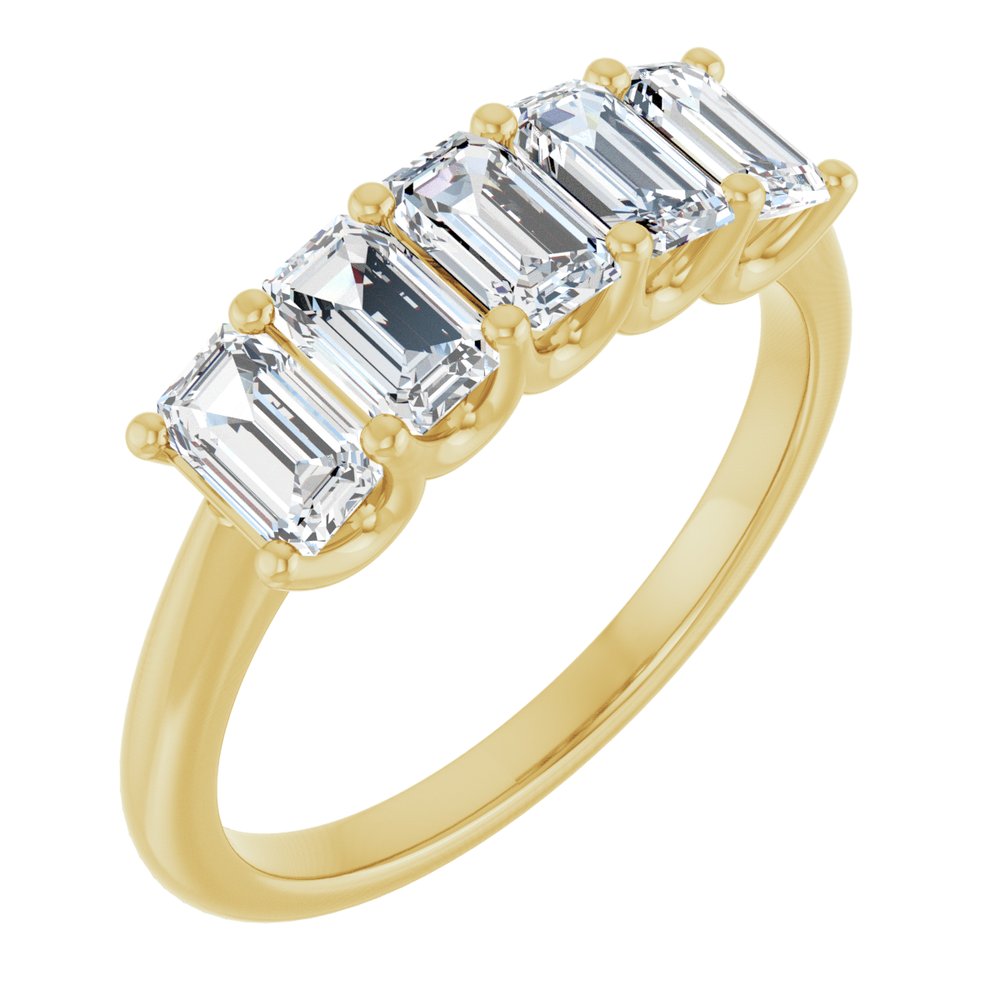 14K Yellow Gold 1 1/2 CTW Lab-Grown Diamond Anniversary Band