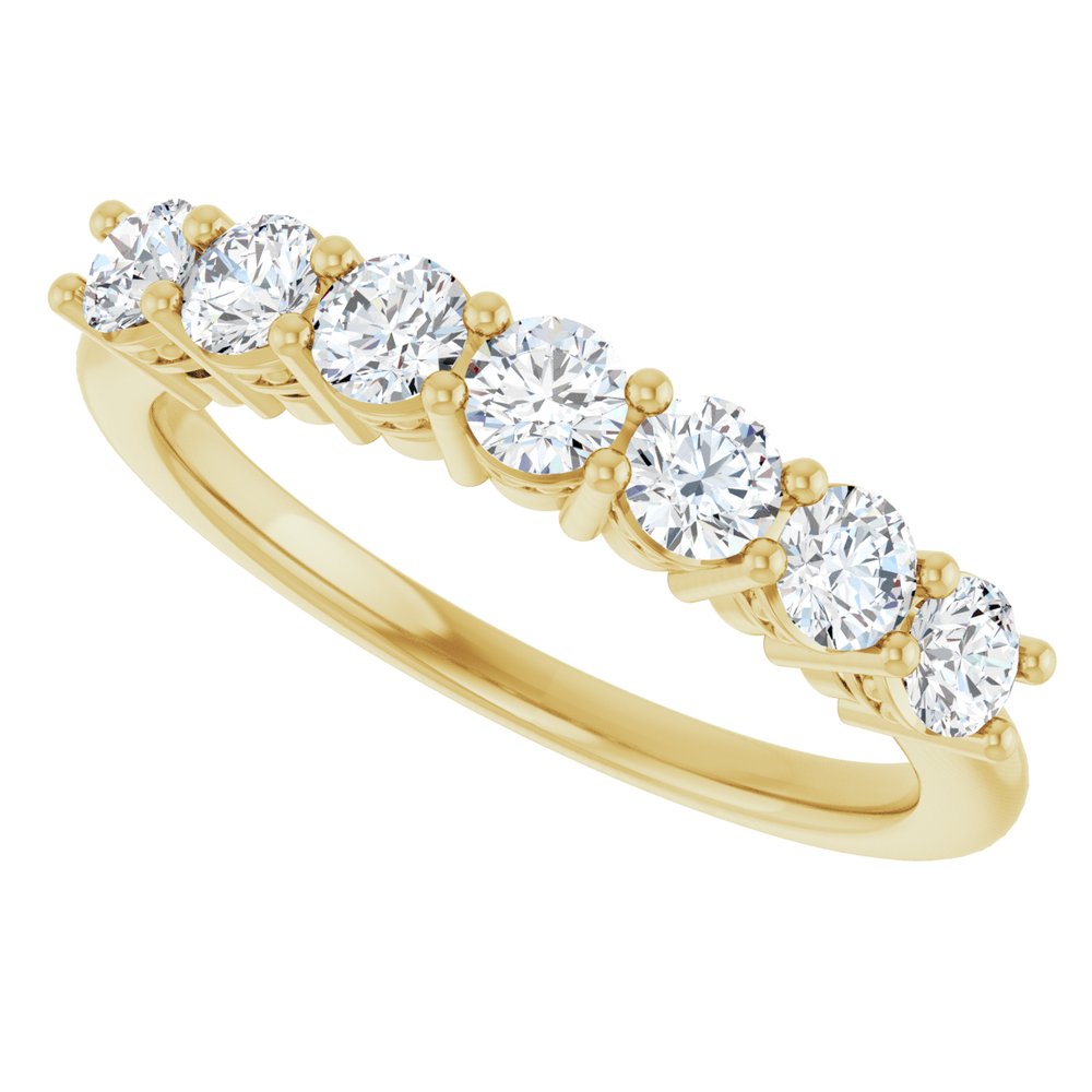 14K Yellow Gold 3/4 CTW Lab-Grown Diamond Anniversary Band