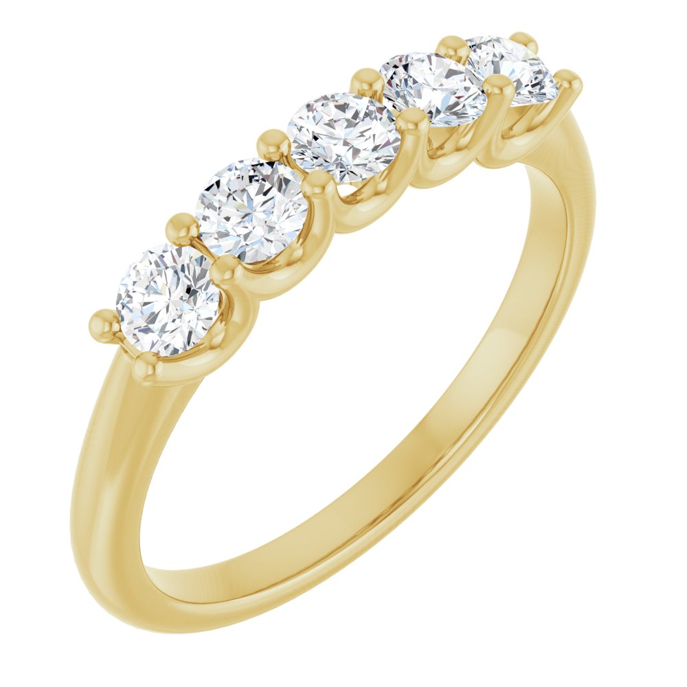 14K Yellow Gold 5/8 CTW Lab-Grown Diamond Anniversary Band