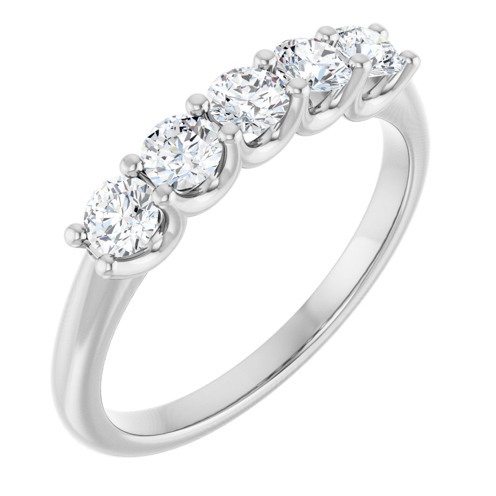 14K White Gold 5/8 CTW Lab-Grown Diamond Anniversary Band