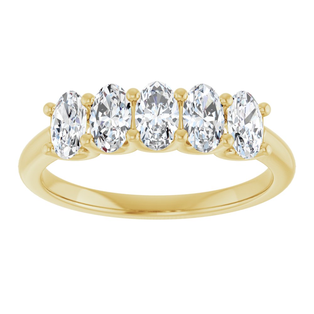 14K Yellow Gold 1 CTW Lab-Grown Diamond Anniversary Band