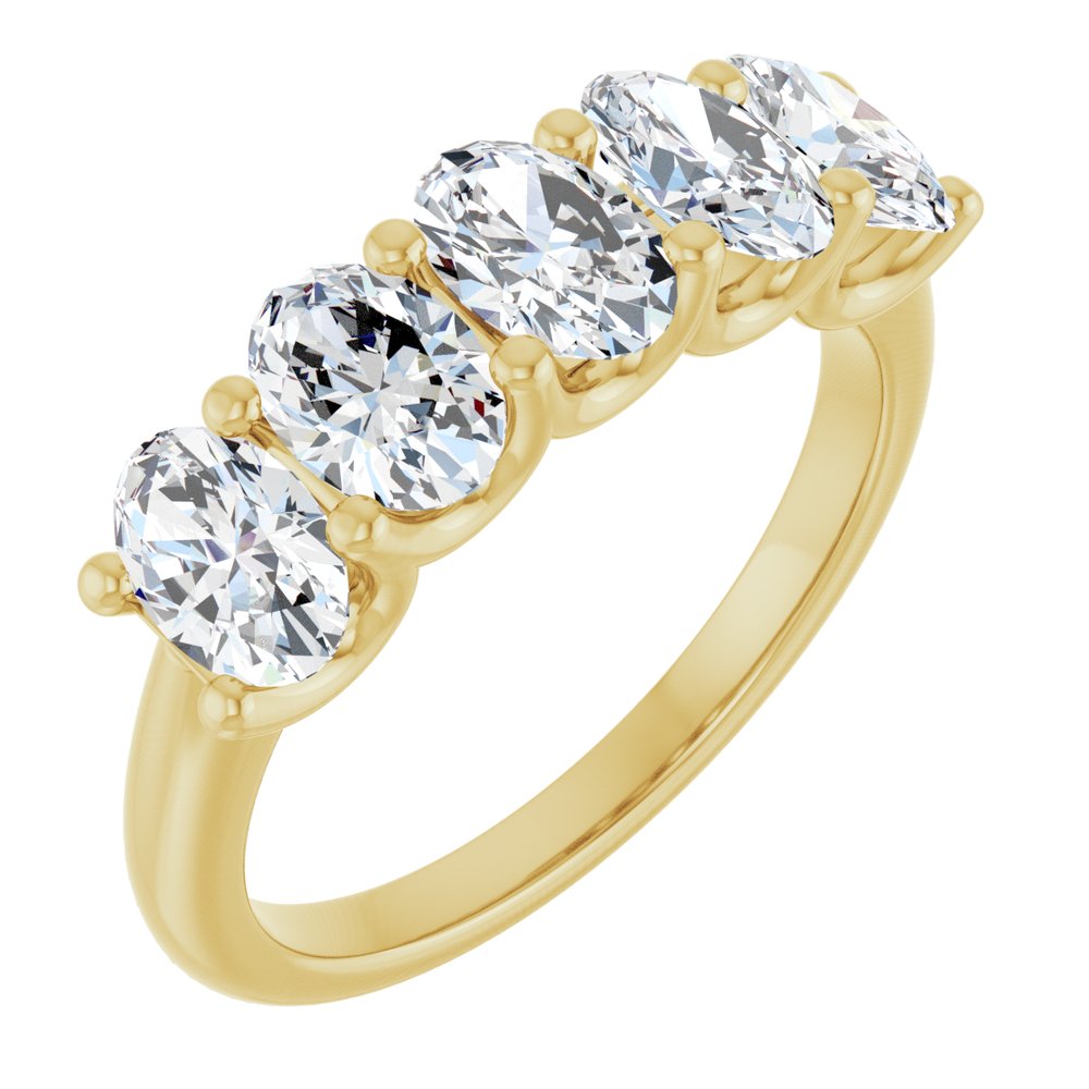 14K Yellow Gold 2 CTW Lab-Grown Diamond Anniversary Band