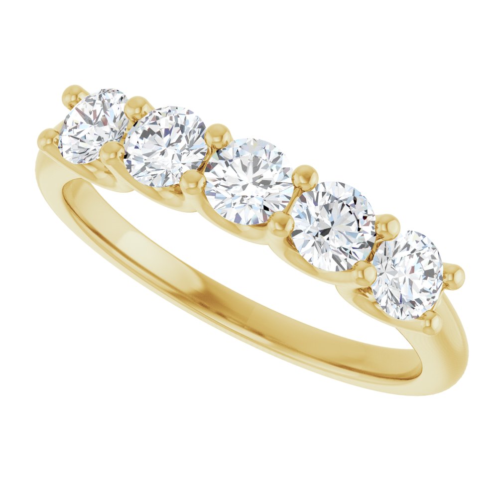 14K Yellow Gold 3/4 CTW Natural Diamond Anniversary Band