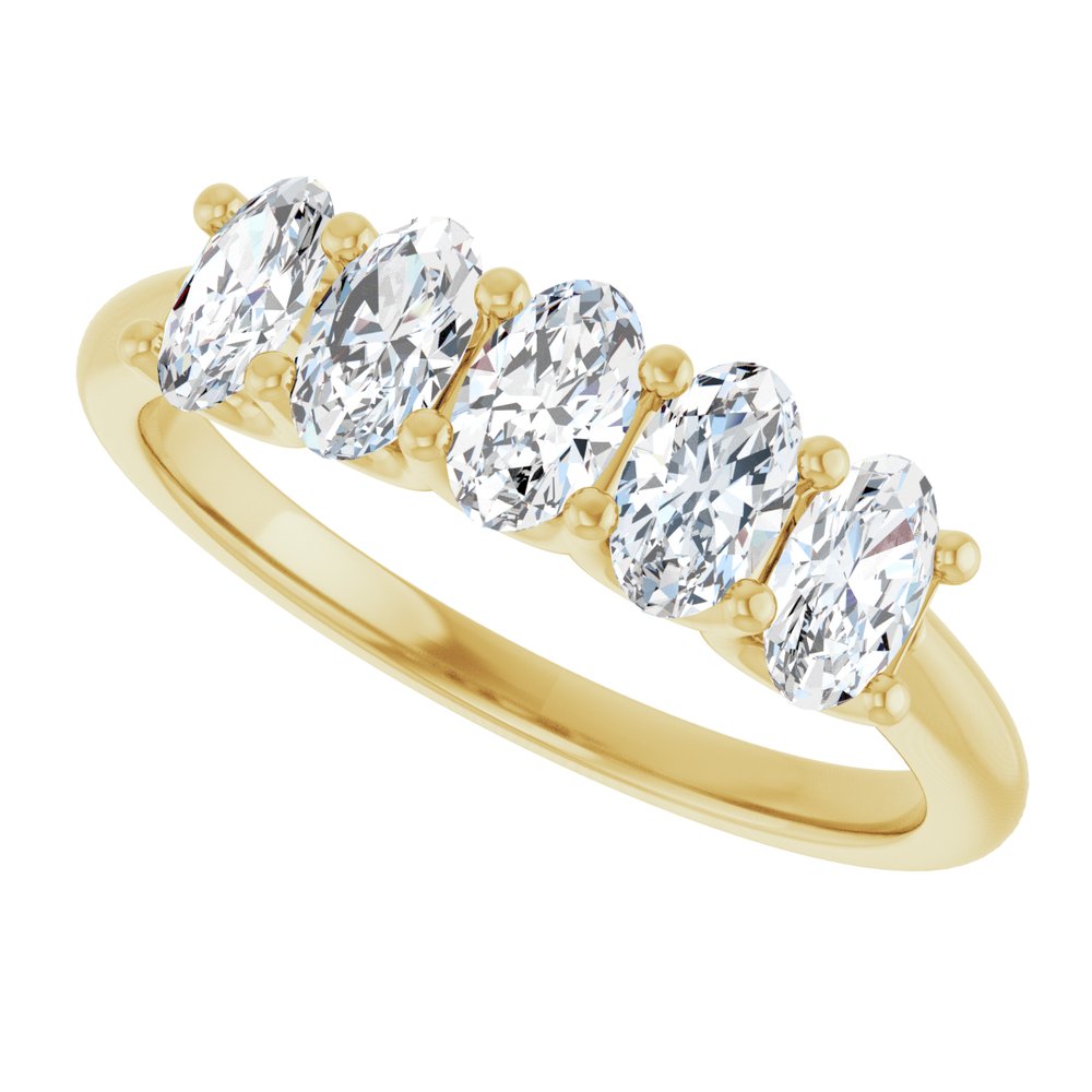 14K Yellow Gold 1 CTW Lab-Grown Diamond Anniversary Band