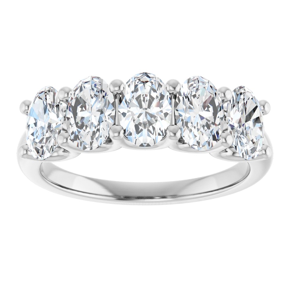14K White Gold 2 CTW Lab-Grown Diamond Anniversary Band