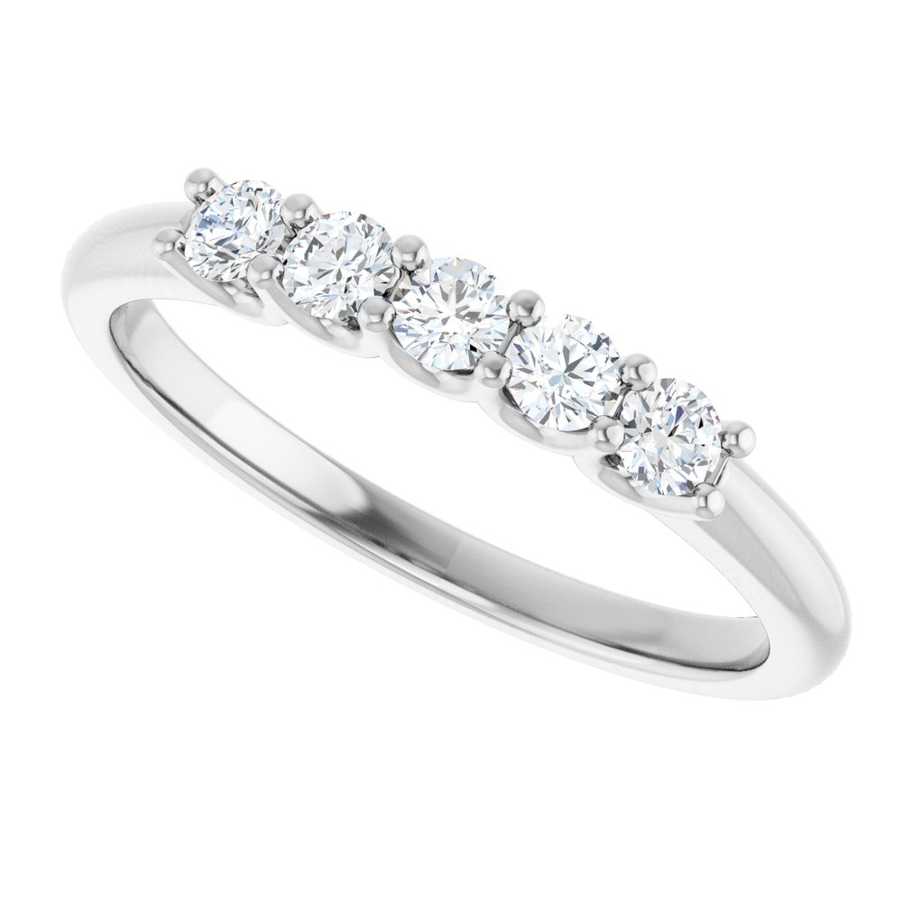 Platinum 1/3 CTW Lab-Grown Diamond Anniversary Band