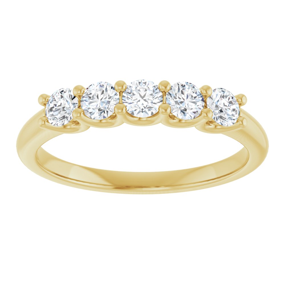 14K Yellow Gold 1/2 CTW Lab-Grown Diamond Anniversary Band