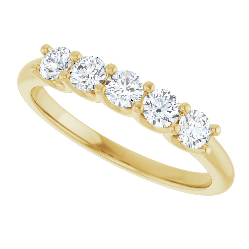 14K Yellow Gold 1/2 CTW Lab-Grown Diamond Anniversary Band