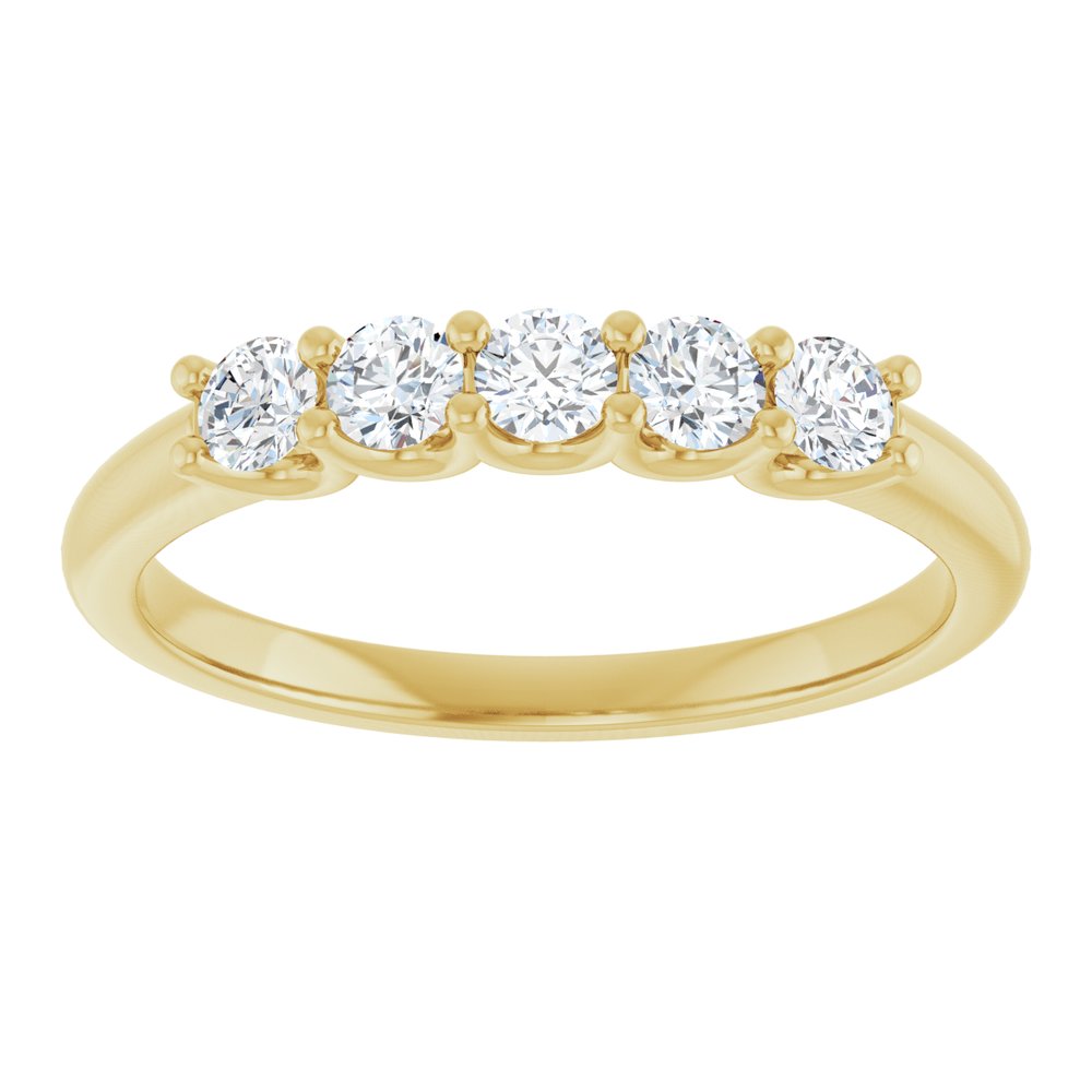 14K Yellow Gold 1/3 CTW Lab-Grown Diamond Anniversary Band
