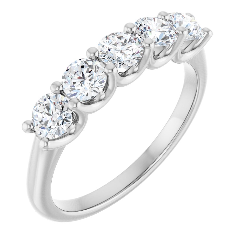 14K White Gold 1 CTW Lab-Grown Diamond Anniversary Band