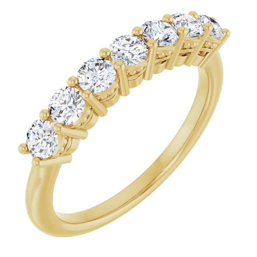14K Yellow Gold 3/4 CTW Lab-Grown Diamond Anniversary Band