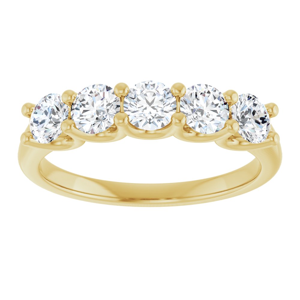 14K Yellow Gold 1 CTW Lab-Grown Diamond Anniversary Band