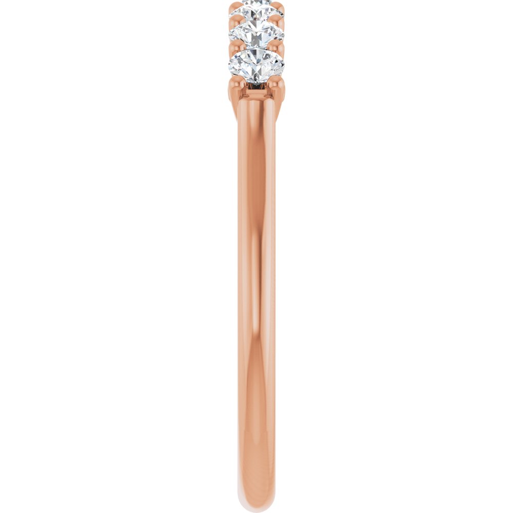 14K Rose 3/8 CTW Natural Diamond Anniversary Band