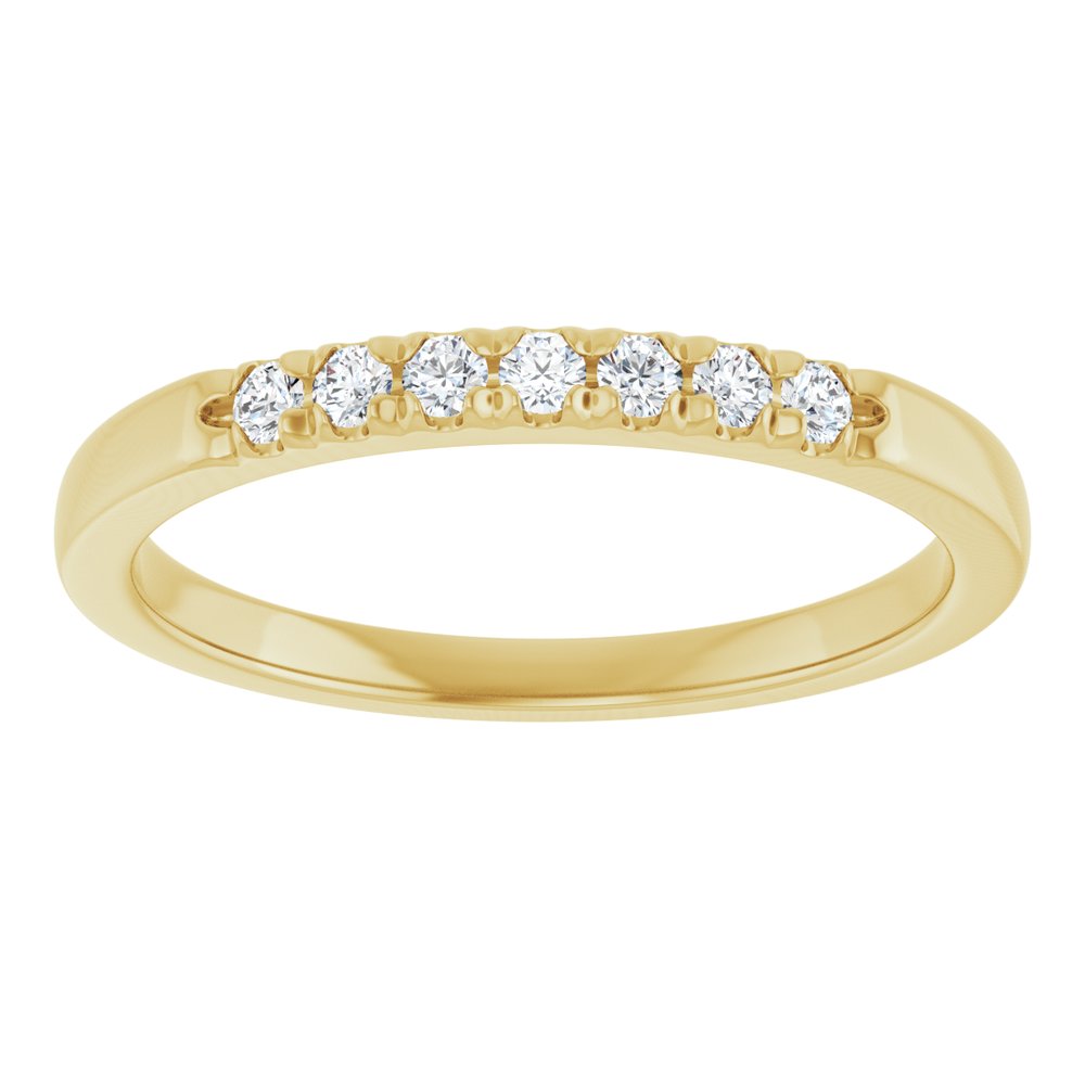 14K Yellow Gold 1/8 CTW Lab-Grown Diamond French-Set Anniversary Band