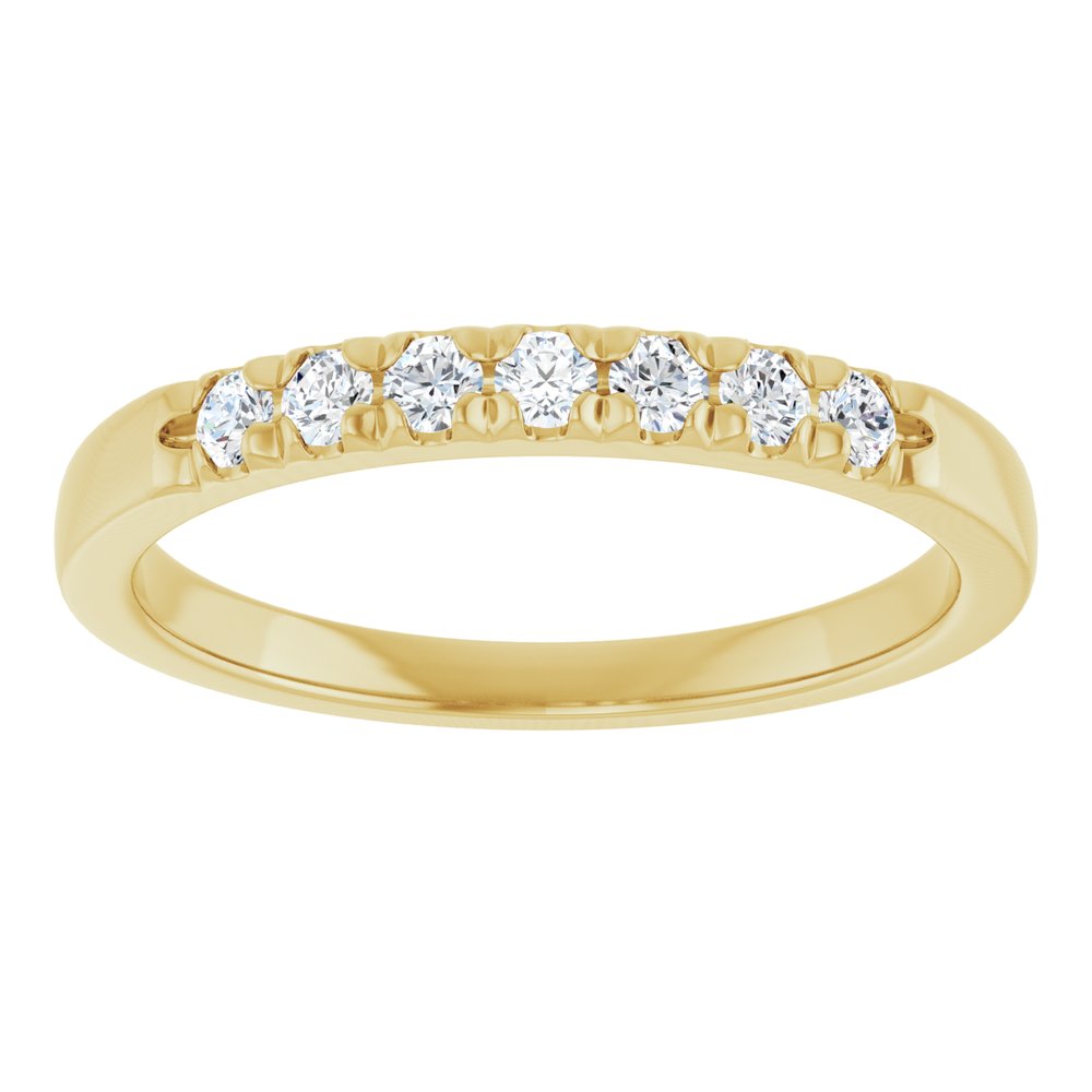 14K Yellow 1/5 CTW Lab-Grown Diamond French-Set Anniversary Band