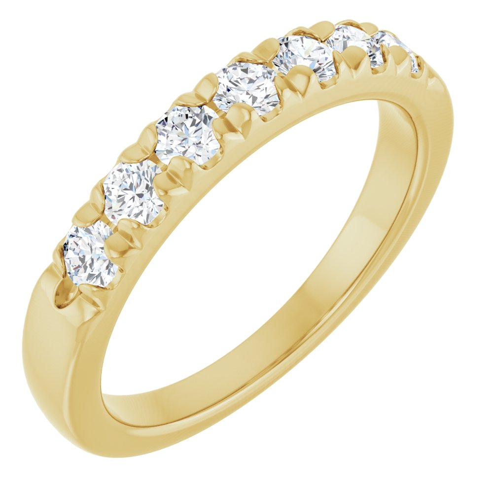 14K Yellow Gold 1/2 CTW Lab-Grown Diamond French-Set Anniversary Band