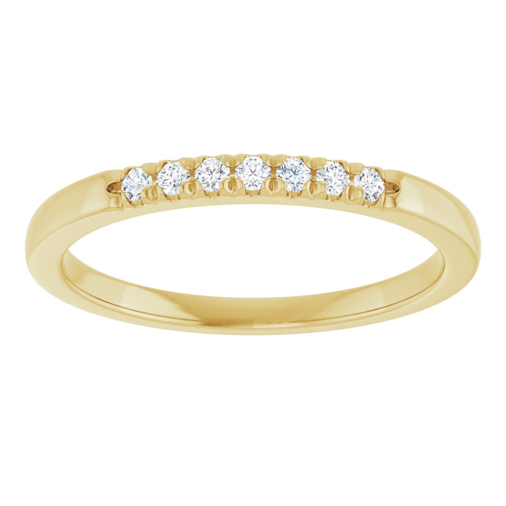 14K Yellow Gold 1/10 CTW Lab-Grown Diamond French-Set Anniversary Band