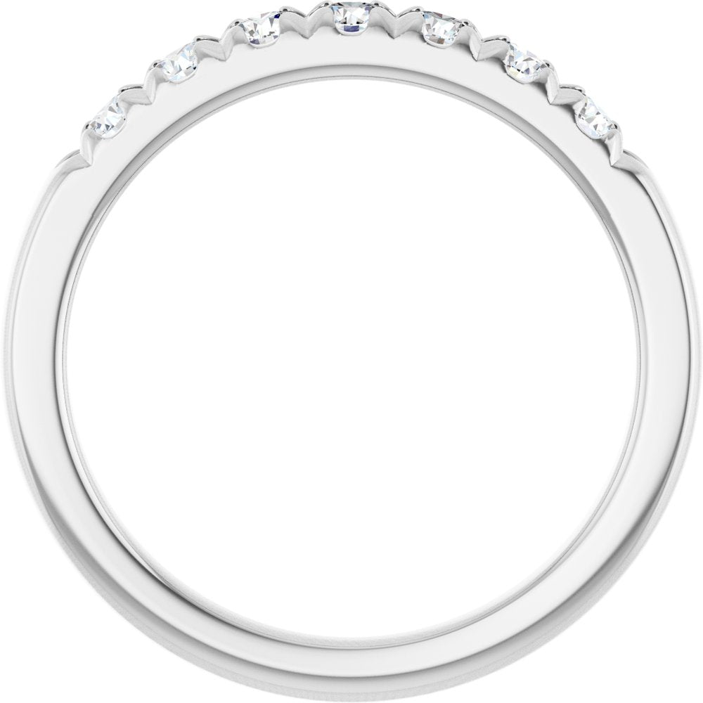 14K White Gold 3/8 CTW Lab-Grown Diamond French-Set Anniversary Band