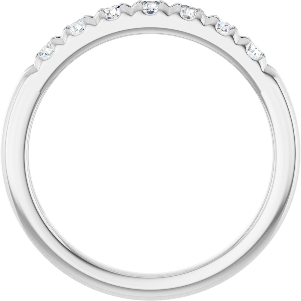 14K White Gold 3/8 CTW Lab-Grown Diamond French-Set Anniversary Band