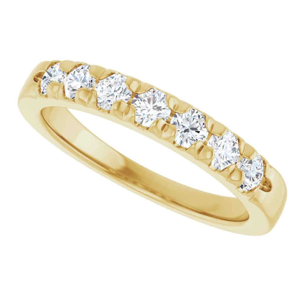 14K Yellow Gold 1/2 CTW Lab-Grown Diamond French-Set Anniversary Band