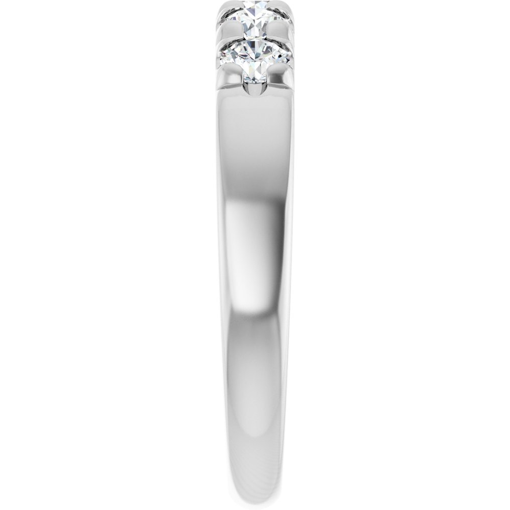 Platinum 1/2 CTW Natural Diamond French-Set Anniversary Band