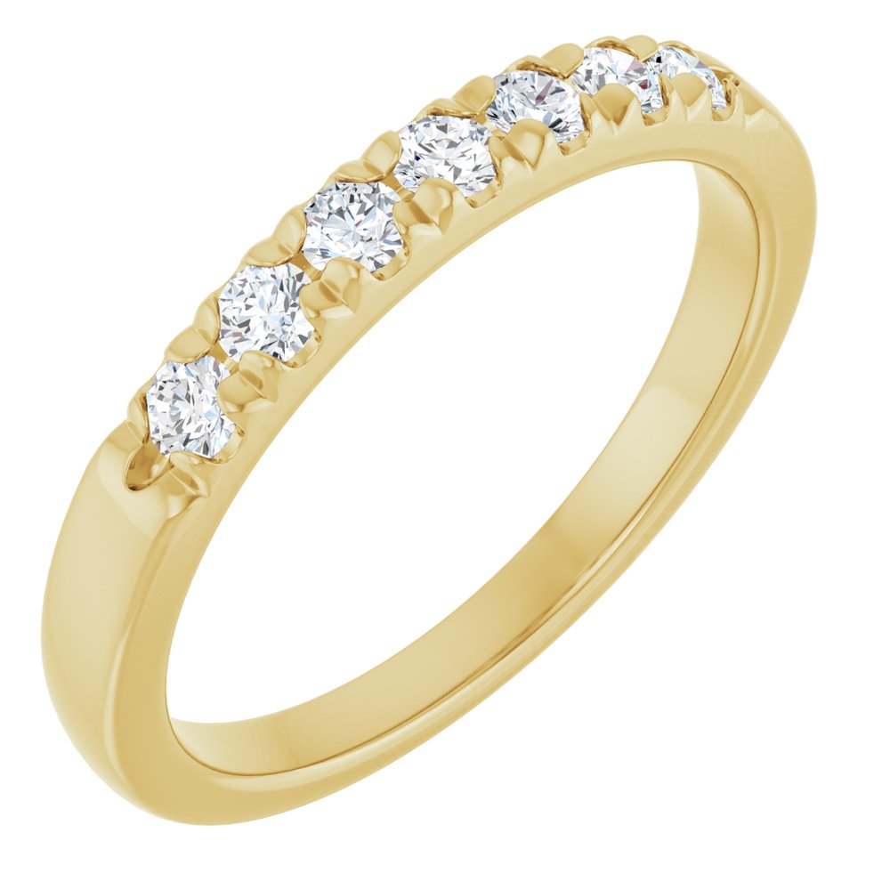 14K Yellow Gold 1/4 CTW Lab-Grown Diamond French-Set Anniversary Band