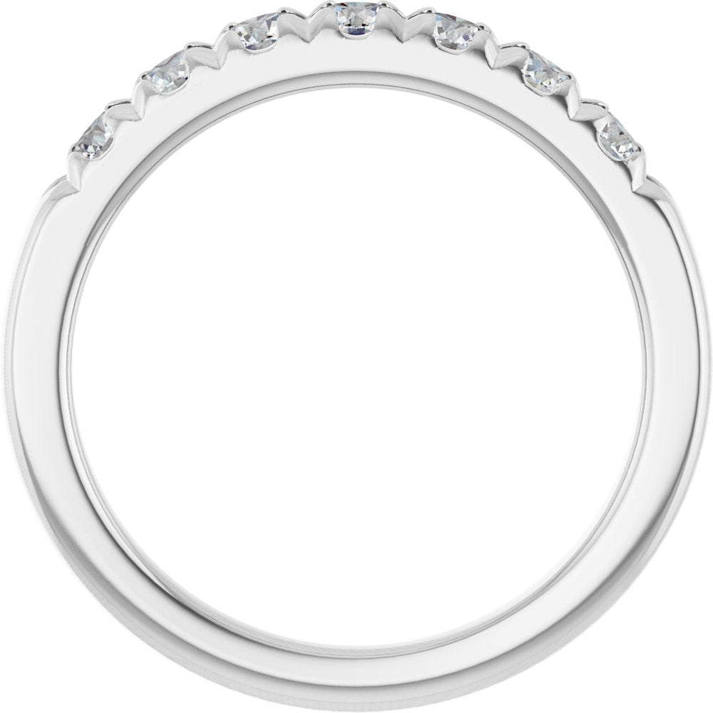 14K White Gold 1/2 CTW Lab-Grown Diamond French-Set Anniversary Band