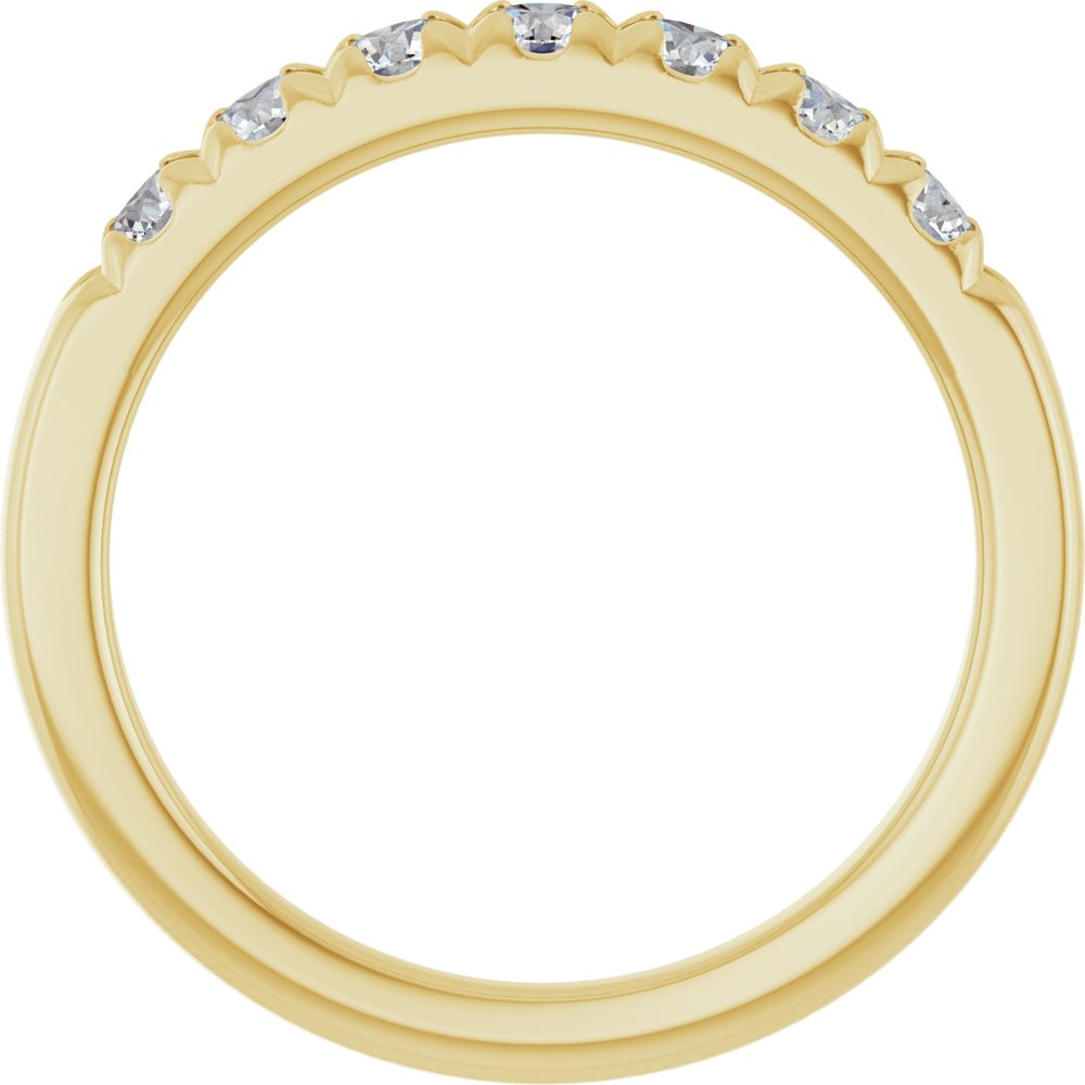 14K Yellow Gold 1/2 CTW Lab-Grown Diamond French-Set Anniversary Band