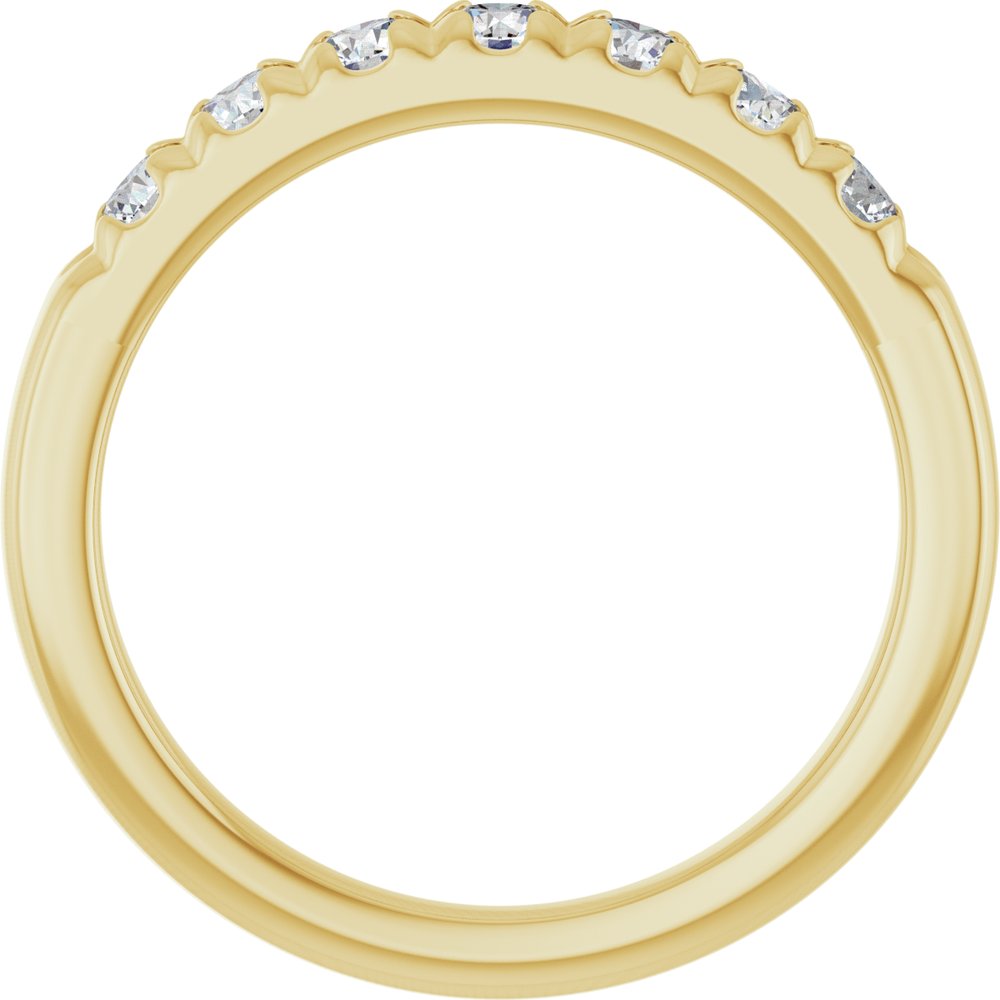 14K Yellow Gold 1/2 CTW Lab-Grown Diamond French-Set Anniversary Band