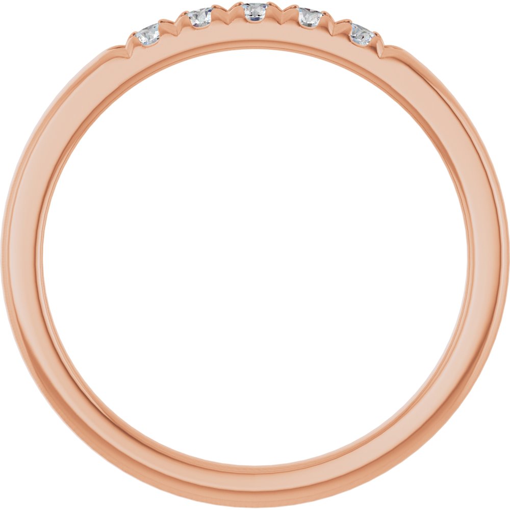 10K Rose Gold 1/6 CTW Lab-Grown Diamond French-Set Anniversary Band