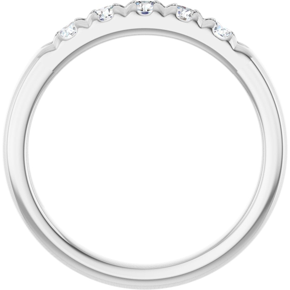 14K White Gold 1/3 CTW Lab-Grown Diamond French-Set Anniversary Band