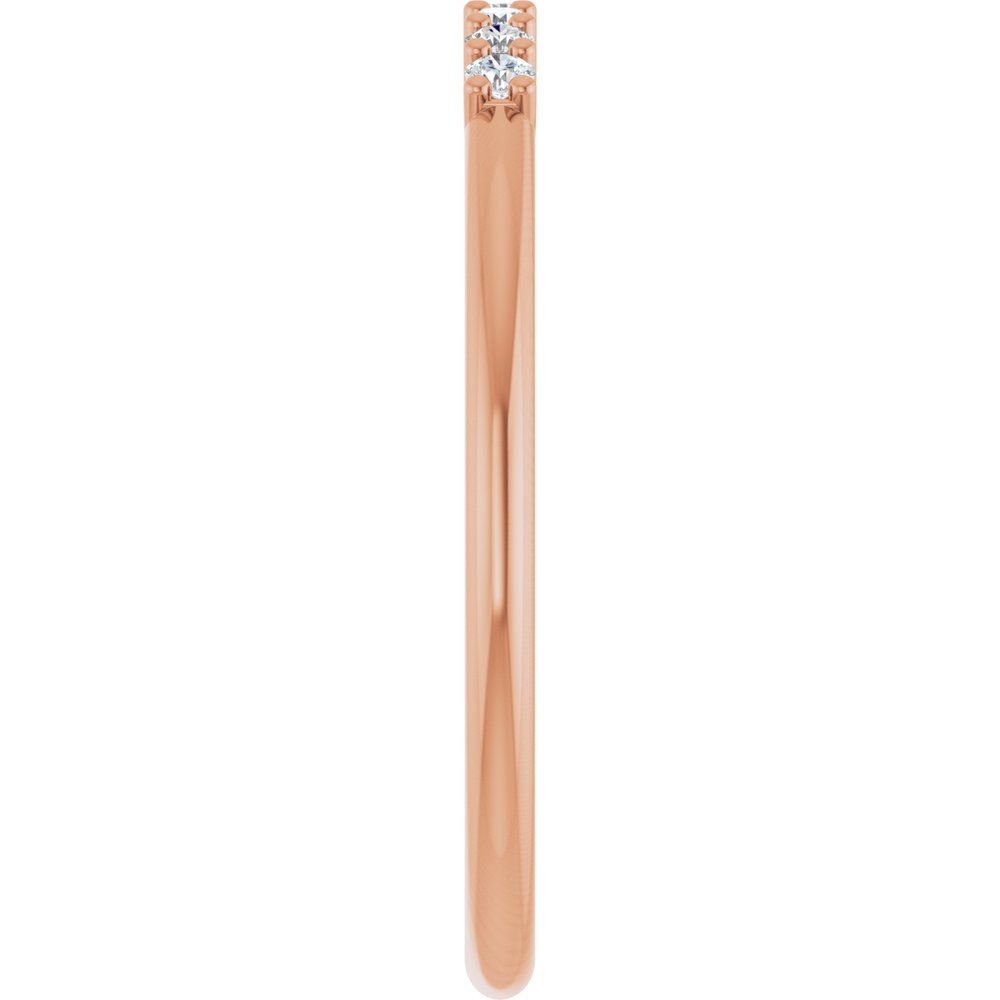 14K Rose Gold 1/10 CTW Lab-Grown Diamond Anniversary Band
