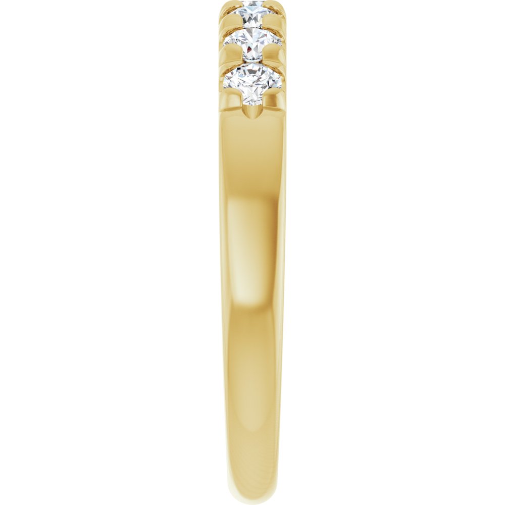 14K Yellow 3/8 CTW Lab-Grown Diamond French-Set Anniversary Band
