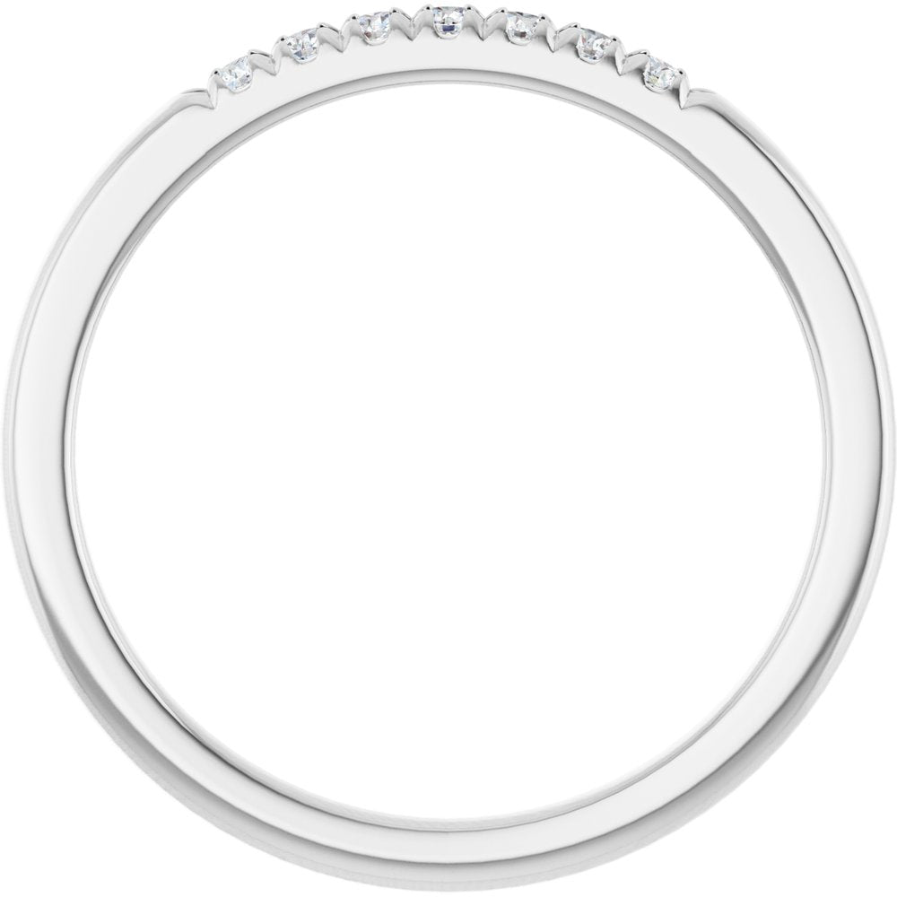 14K White Gold 1/10 CTW Natural Diamond French-Set Anniversary Band