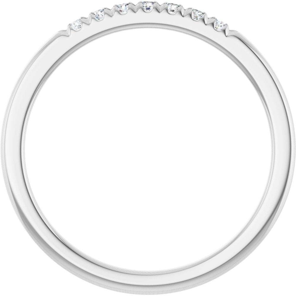 14K White Gold 1/10 CTW Lab-Grown Diamond French-Set Anniversary Band