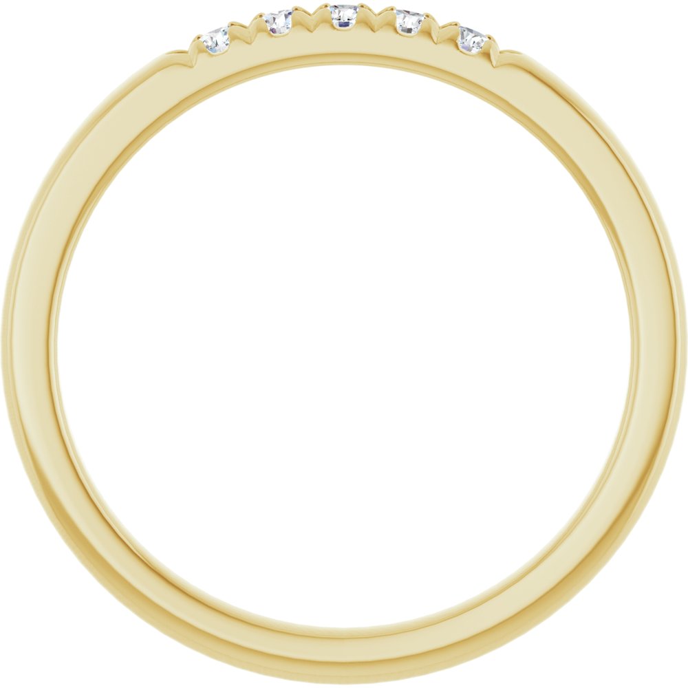 14K Yellow Gold 1/10 CTW Lab-Grown Diamond French-Set Anniversary Band