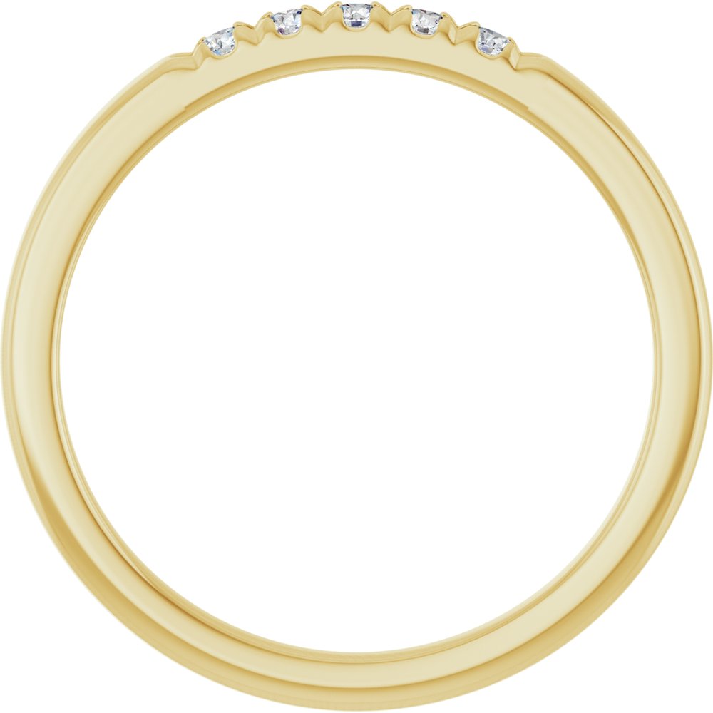 14K Yellow Gold 1/10 CTW Lab-Grown Diamond French-Set Anniversary Band