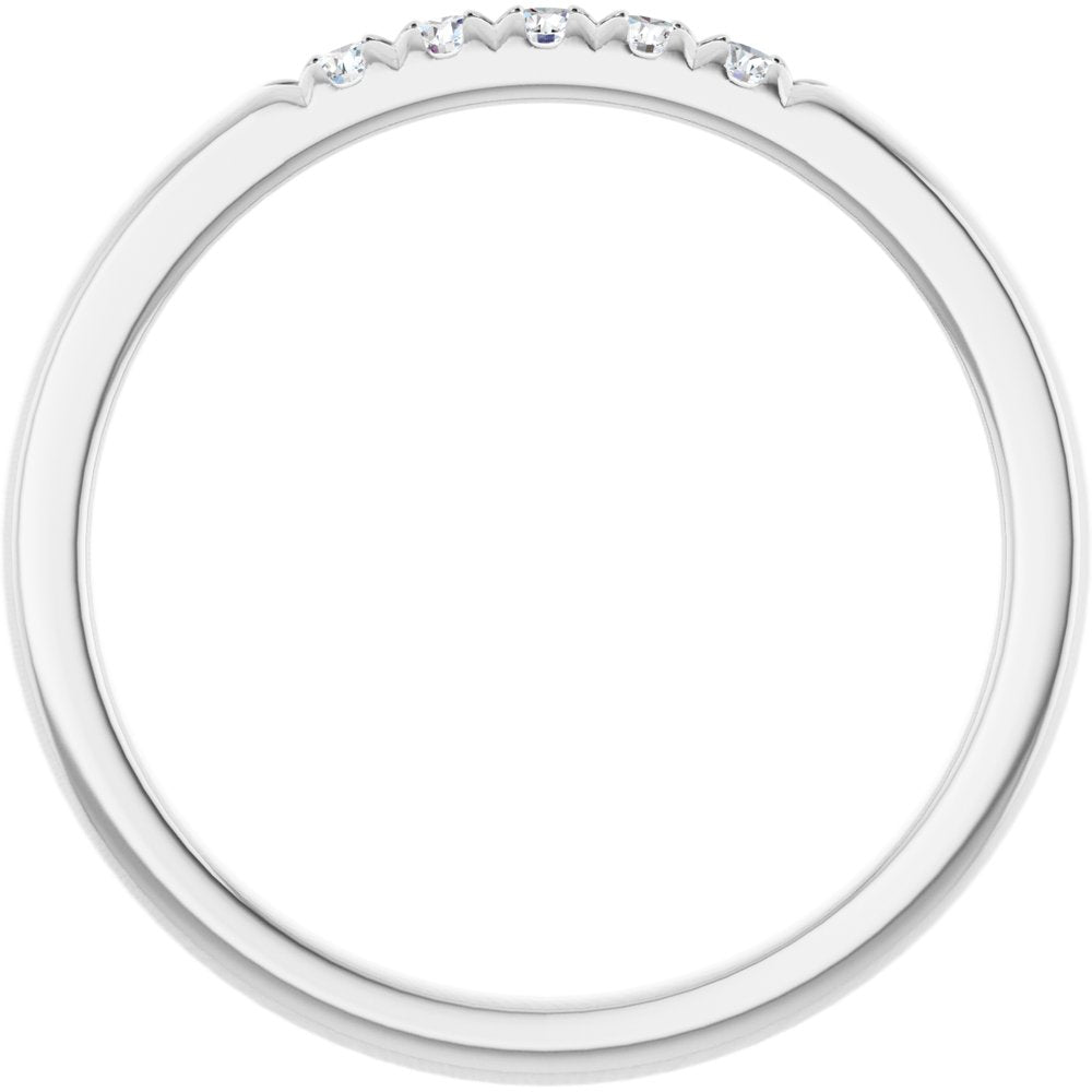 14K White Gold 1/10 CTW Lab-Grown Diamond French-Set Anniversary Band