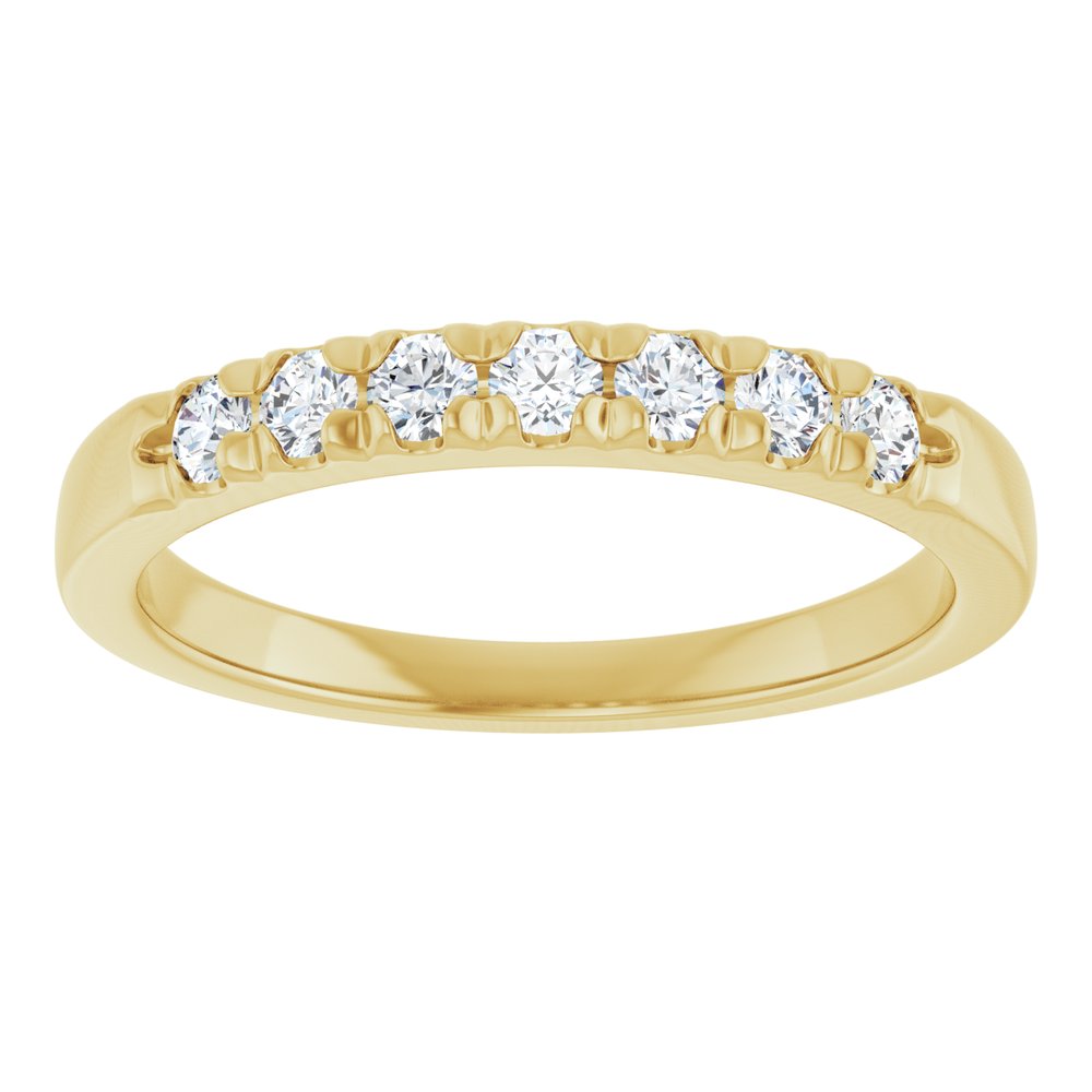 14K Yellow Gold 1/4 CTW Lab-Grown Diamond French-Set Anniversary Band