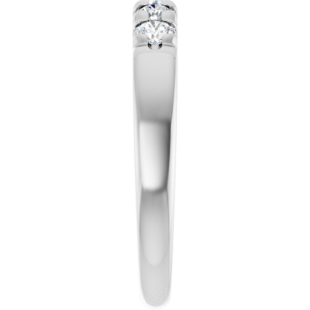 14K White Gold 1/3 CTW Lab-Grown Diamond French-Set Anniversary Band