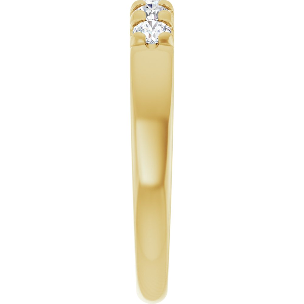 14K Yellow Gold 1/3 CTW Lab-Grown Diamond French-Set Anniversary Band