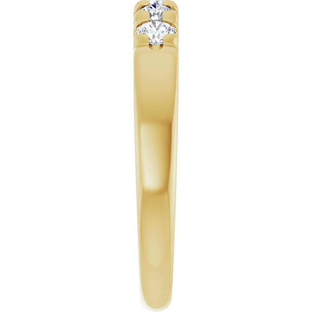 14K Yellow Gold 1/3 CTW Lab-Grown Diamond French-Set Anniversary Band