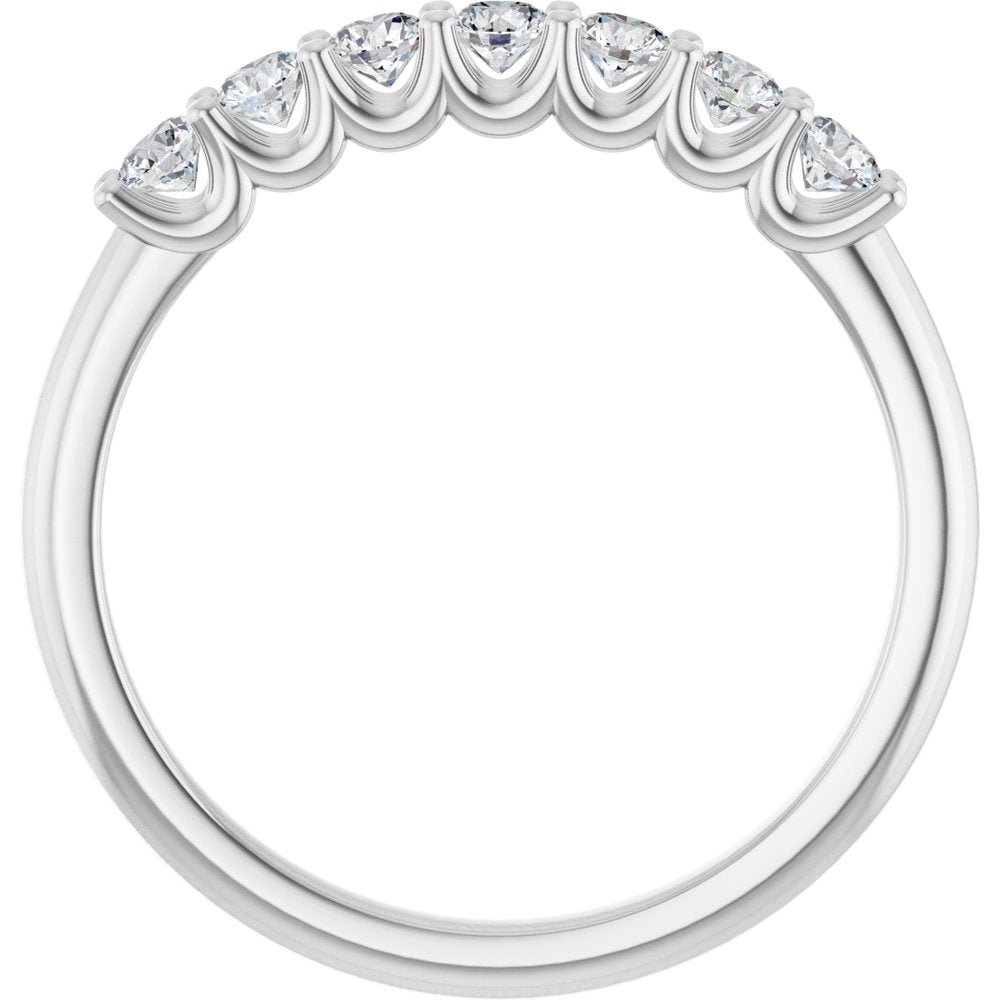 14K White Gold 3/8 CTW Natural Diamond Anniversary Band