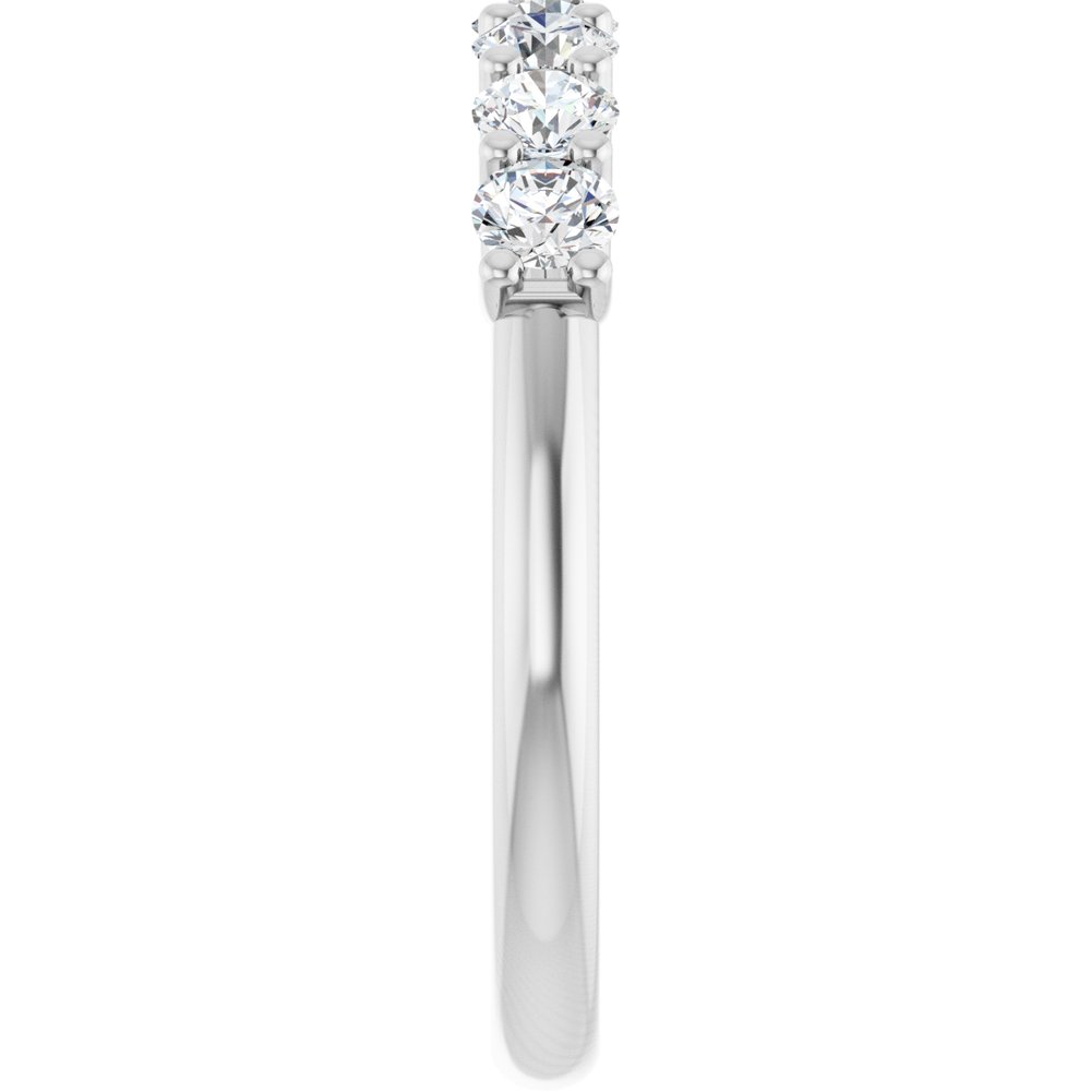 14K White 5/8 CTW Natural Diamond Anniversary Band