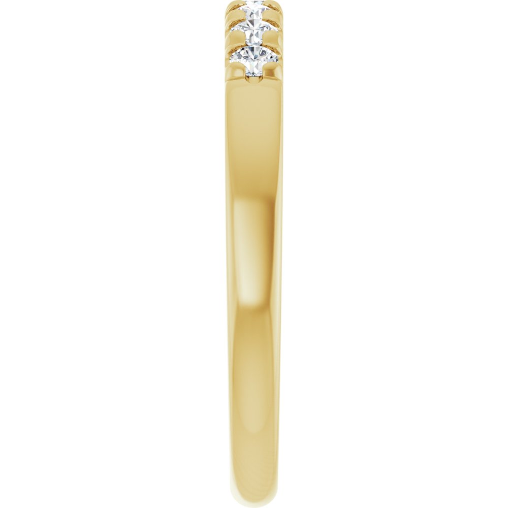 14K Yellow 1/5 CTW Lab-Grown Diamond French-Set Anniversary Band