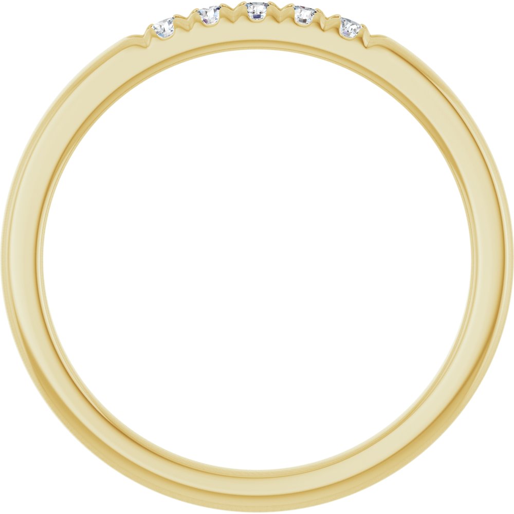 14K Yellow Gold 1/10 CTW Lab-Grown Diamond French-Set Anniversary Band
