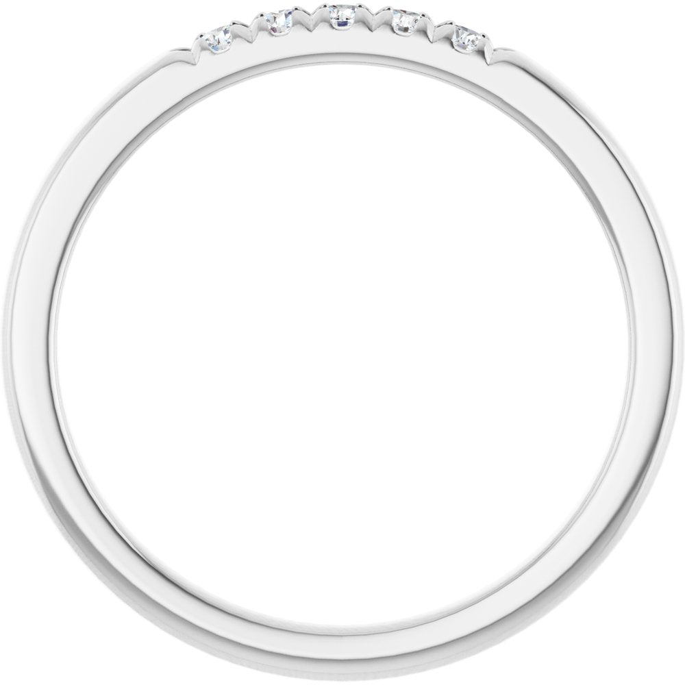 14K White Gold 1/10 CTW Lab-Grown Diamond French-Set Anniversary Band
