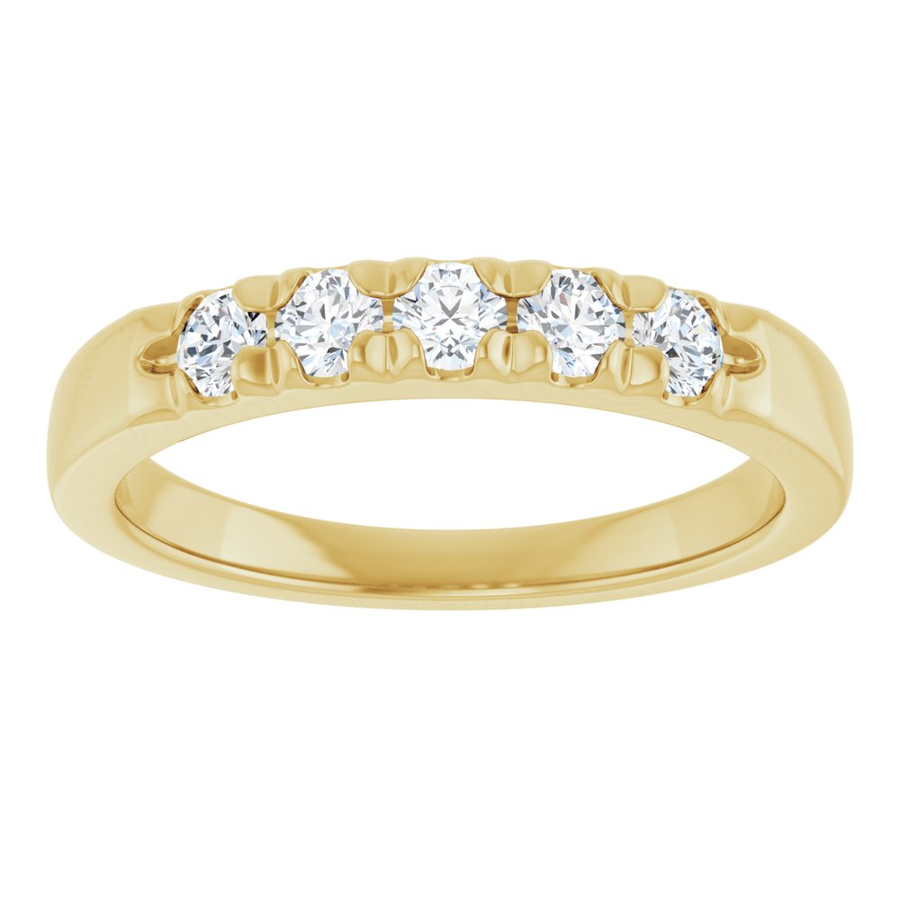 14K Yellow Gold 1/3 CTW Lab-Grown Diamond French-Set Anniversary Band